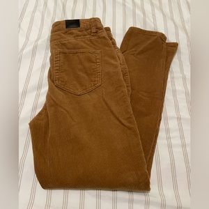 BDG brown corduroy high waist, strait leg, full length pants size 28.